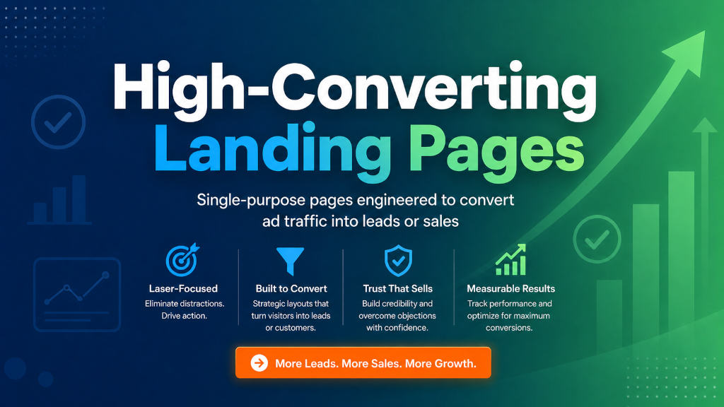 Landing page design high conversion ad traffic lead generation